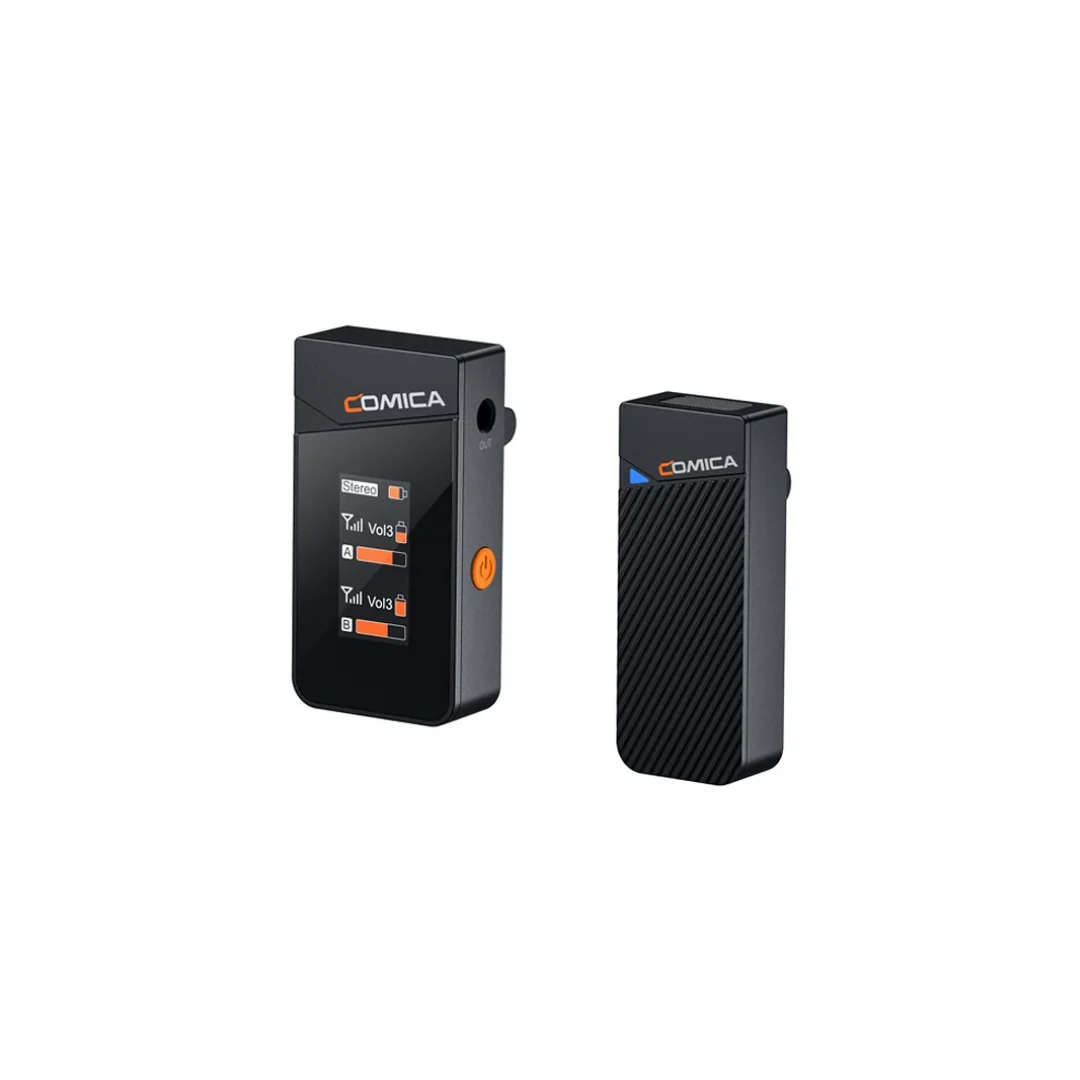 2TX to 1RX COMICA 2.4G Dual- channel Mini Wireless Microphone With Charging Case (CMC-VIMOC3) - Image 3