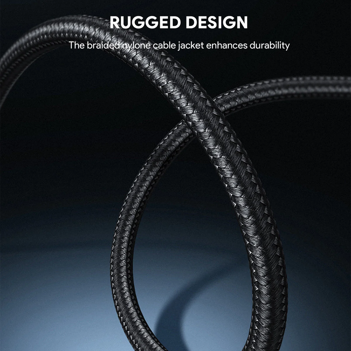 Aukey 1m Nylon Braided USB-C to USB-C Cable - Image 2