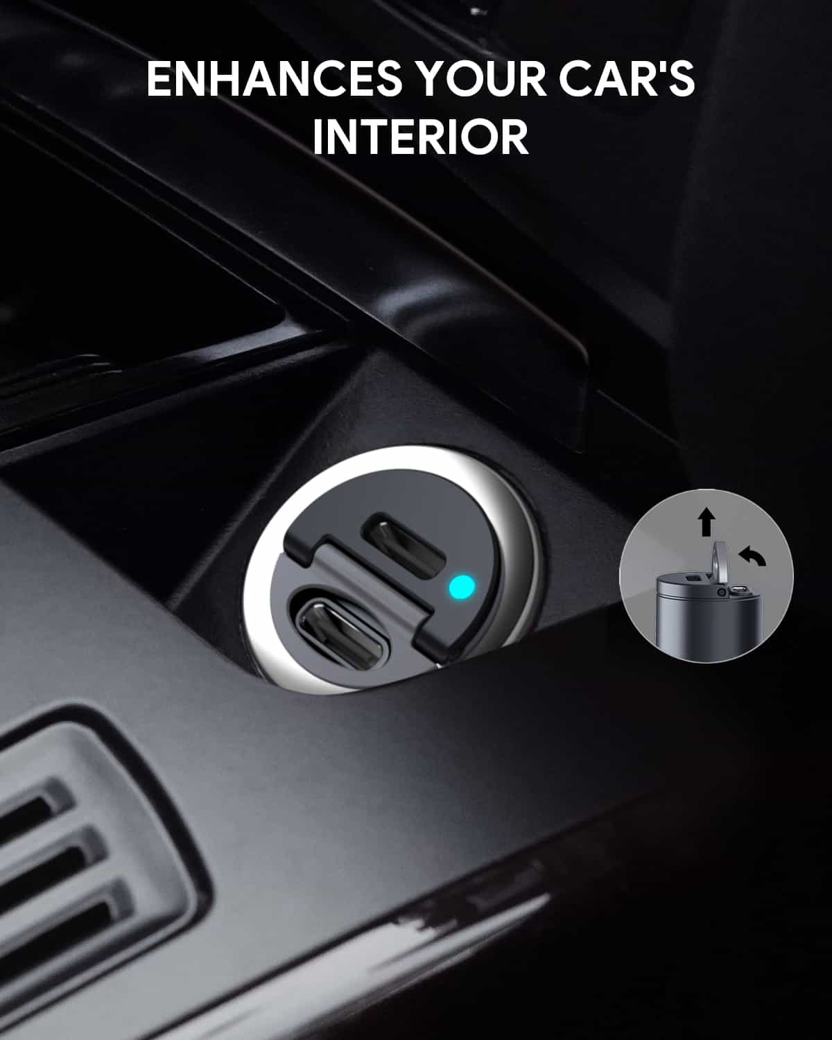 Aukey Dual Port USB-C 30W PD Car Charger - Image 2