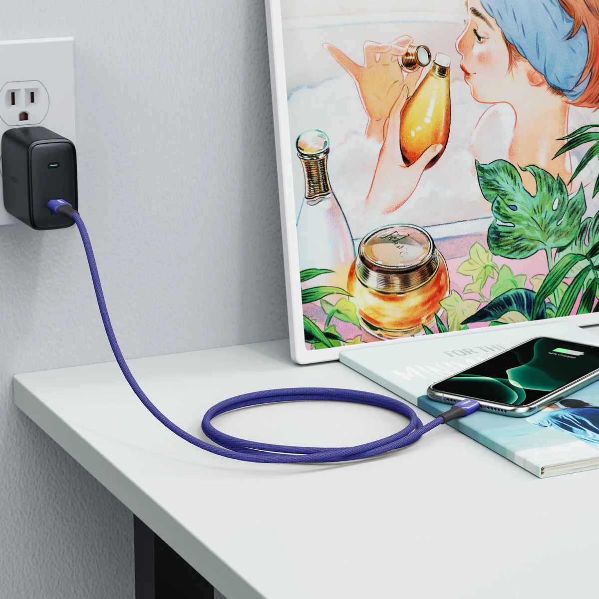 Aukey Kevlar MFi 18W USB C to Lightning Performance Cable - 1.2M - Image 5