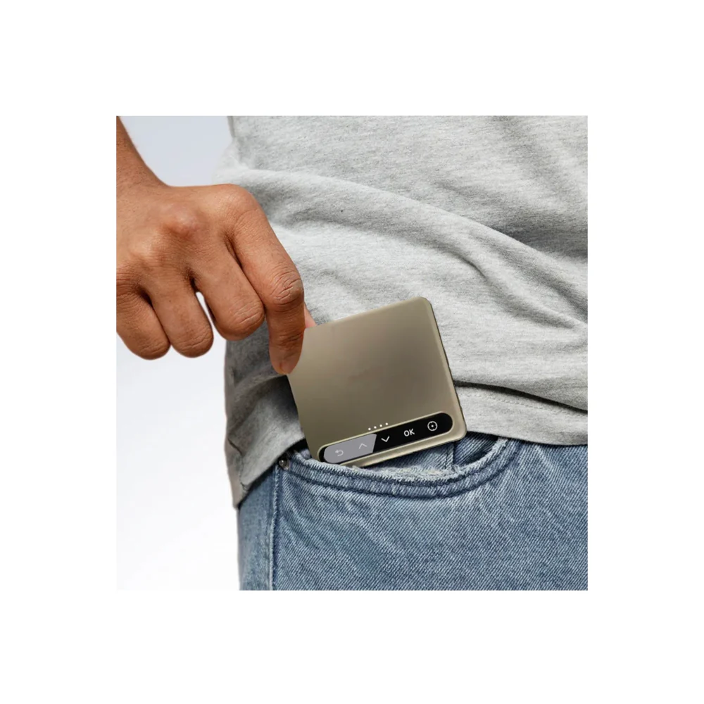 Aurzen Zip Tri-Fold Portable Mini Projector- Titanium Gold - Image 3