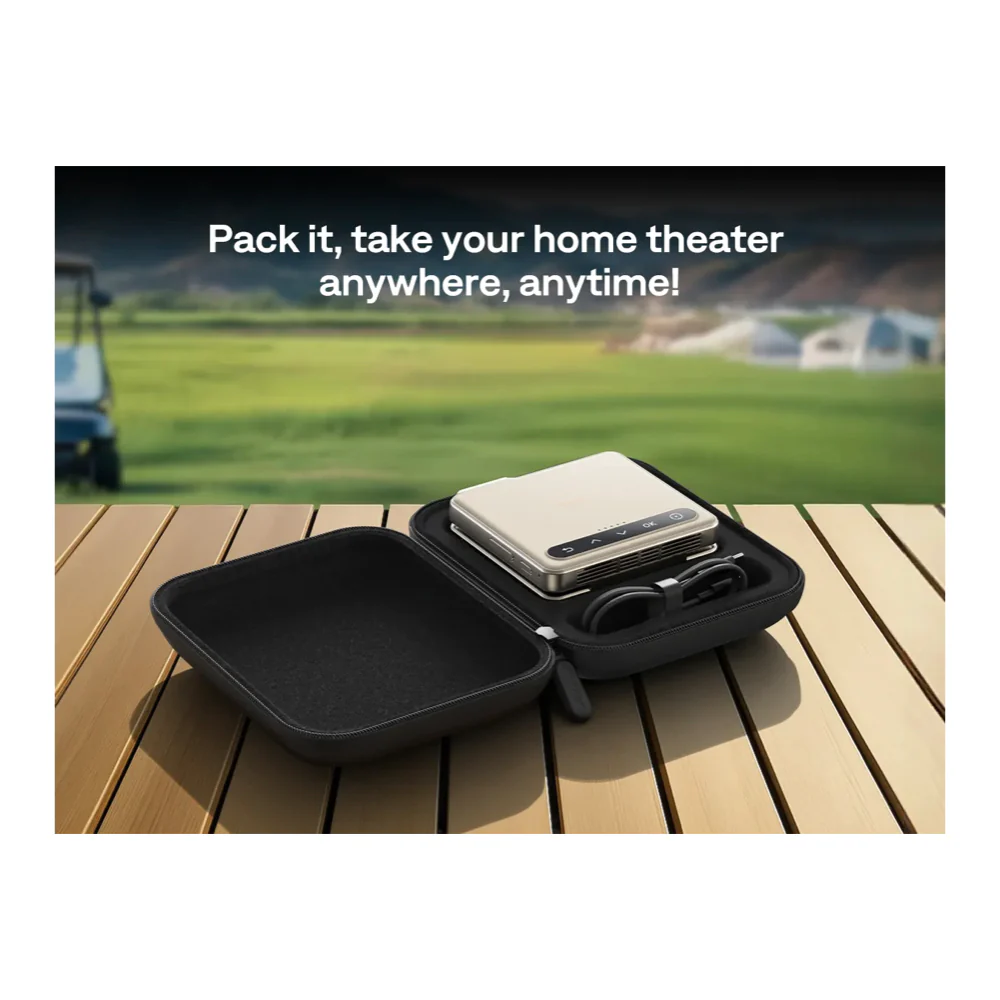 Aurzen Zip Tri-Fold Portable Mini Projector- Titanium Gold - Image 4