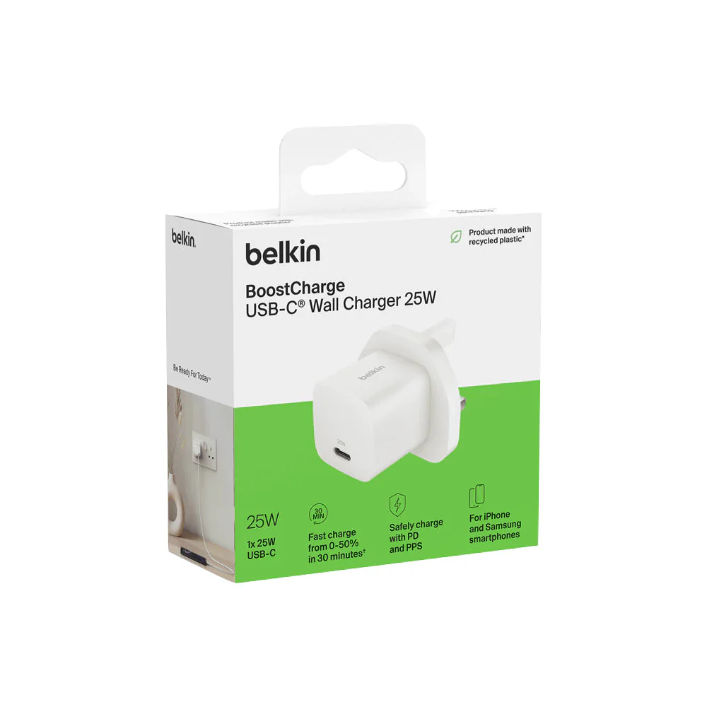 Belkin 25W USB-C PD Wall Charger with PPS, White - Image 4