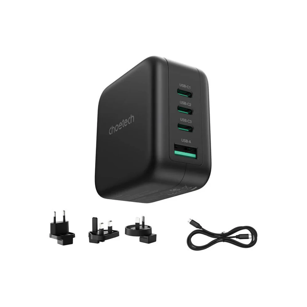 Choetech PD6055 NexGen 3C1A 70W GaN Wall Charger With UK/US/EU/AUS (4 Pin) - Image 2