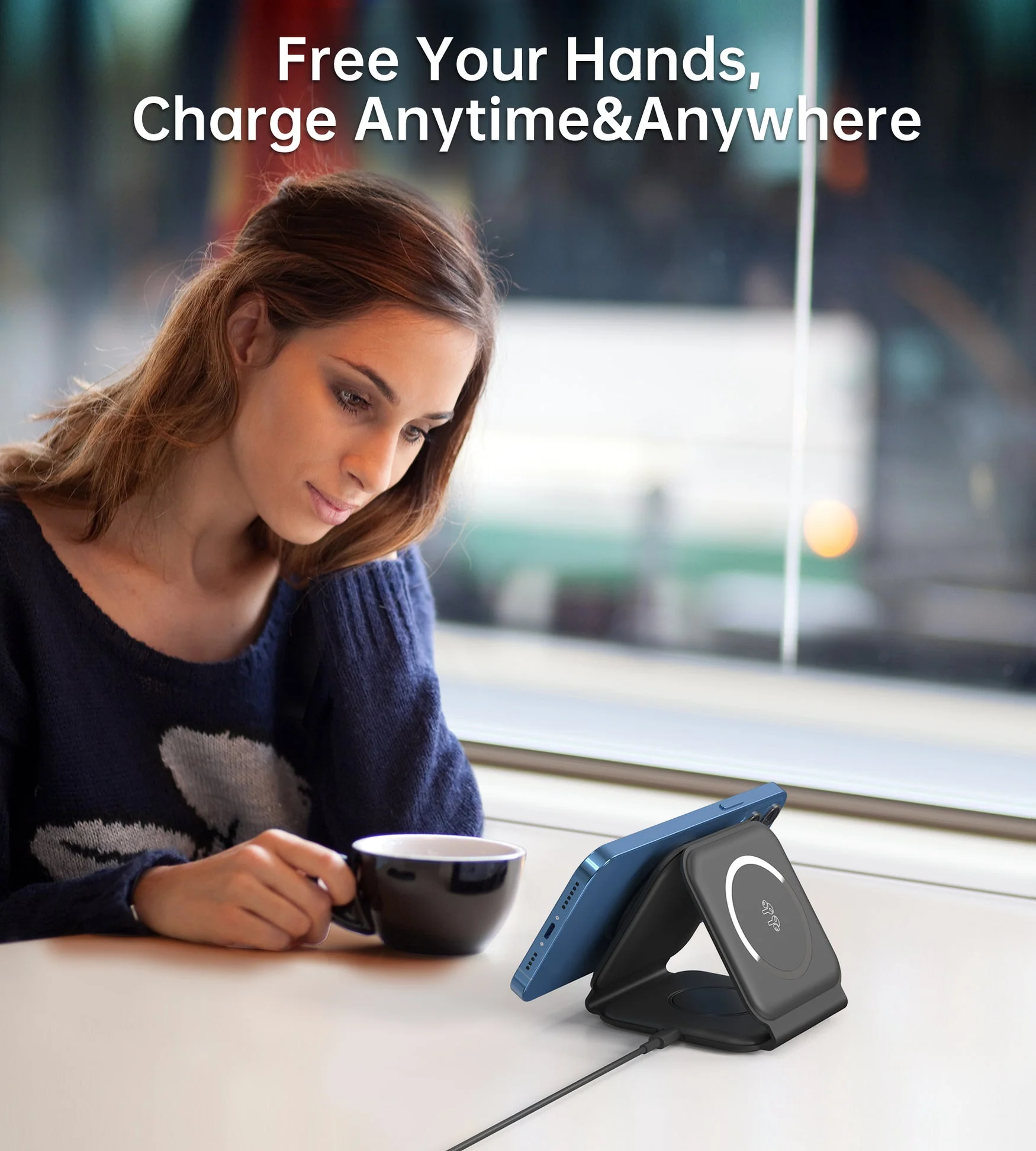 CHOETECH T588-F 3-in-1 Magnetic Wireless Charger 15W - Image 5
