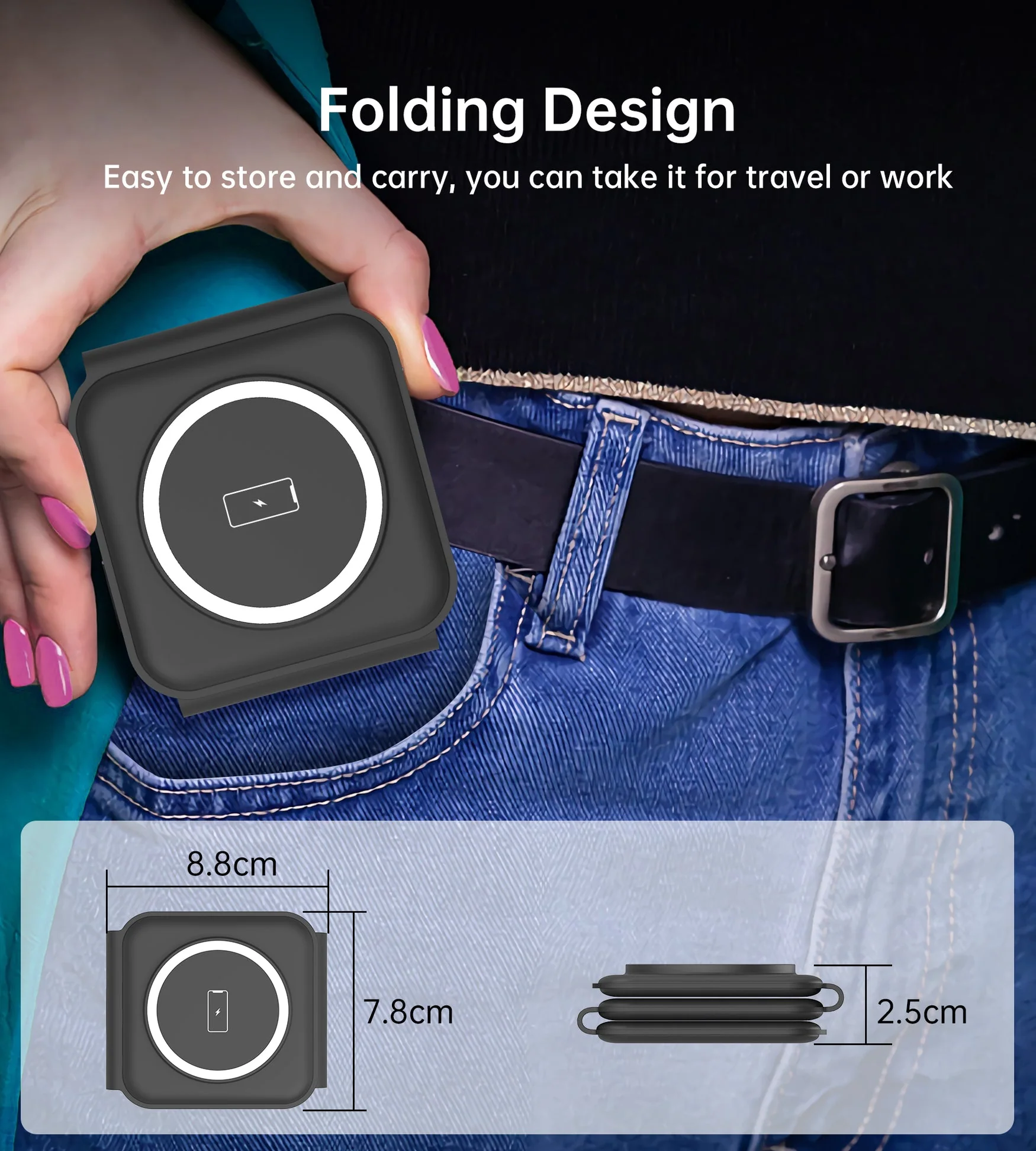 CHOETECH T588-F 3-in-1 Magnetic Wireless Charger 15W - Image 6