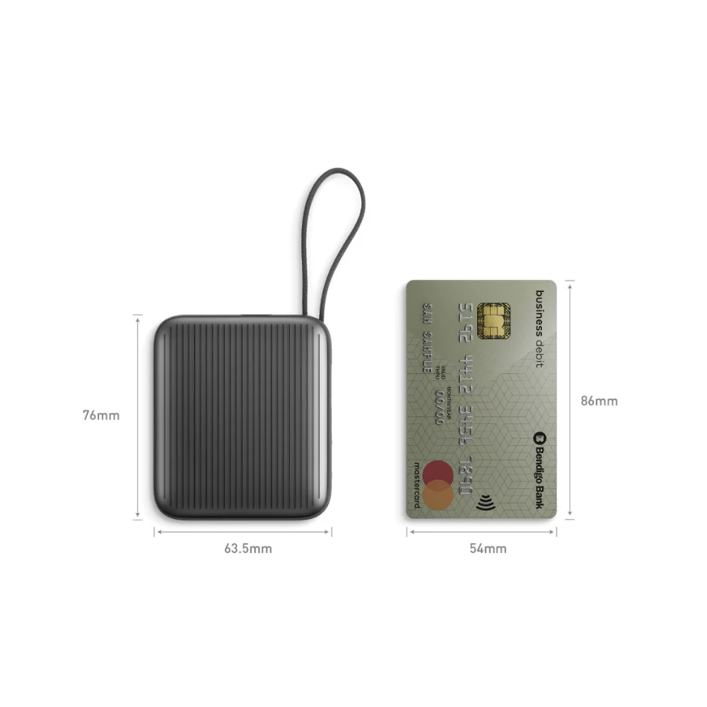 Energea Integra Mini 35, 10000mAh Powerbank with Built In USB-C Cable PD35W - Gunmetal - Image 4