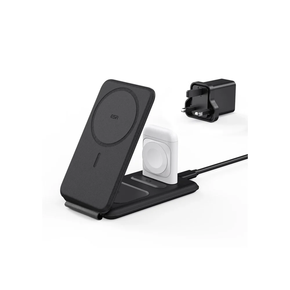 ESR HaloLock 3-in-1 Travel Wireless Charging Set (UK Plug)
