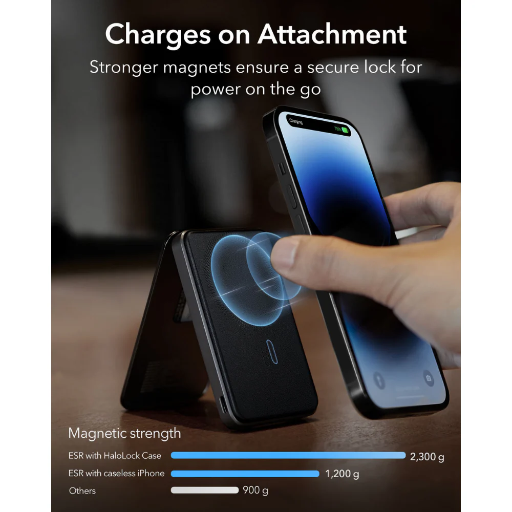 ESR HaloLock Wireless Power Bank Wallet - Image 4