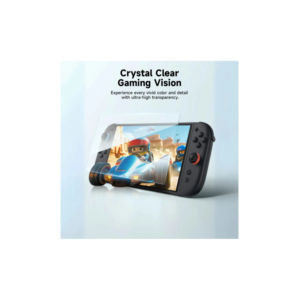 Jsaux HD Tempered Glass Screen Protector for Switch 2(2 PACK) Clear - Image 3