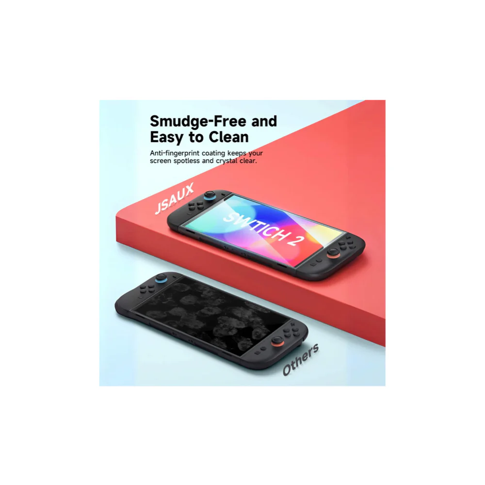 Jsaux HD Tempered Glass Screen Protector for Switch 2(2 PACK) Clear - Image 7