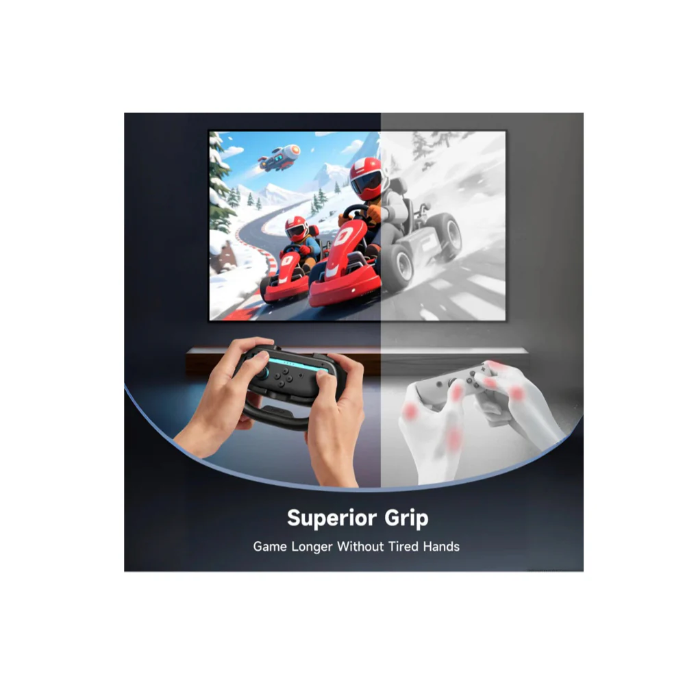 Jsaux Racing Steering Wheel for Switch 2 (Black) - Image 3