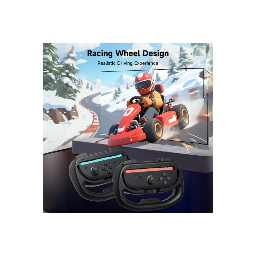 Jsaux Racing Steering Wheel for Switch 2 (Black) - Image 6