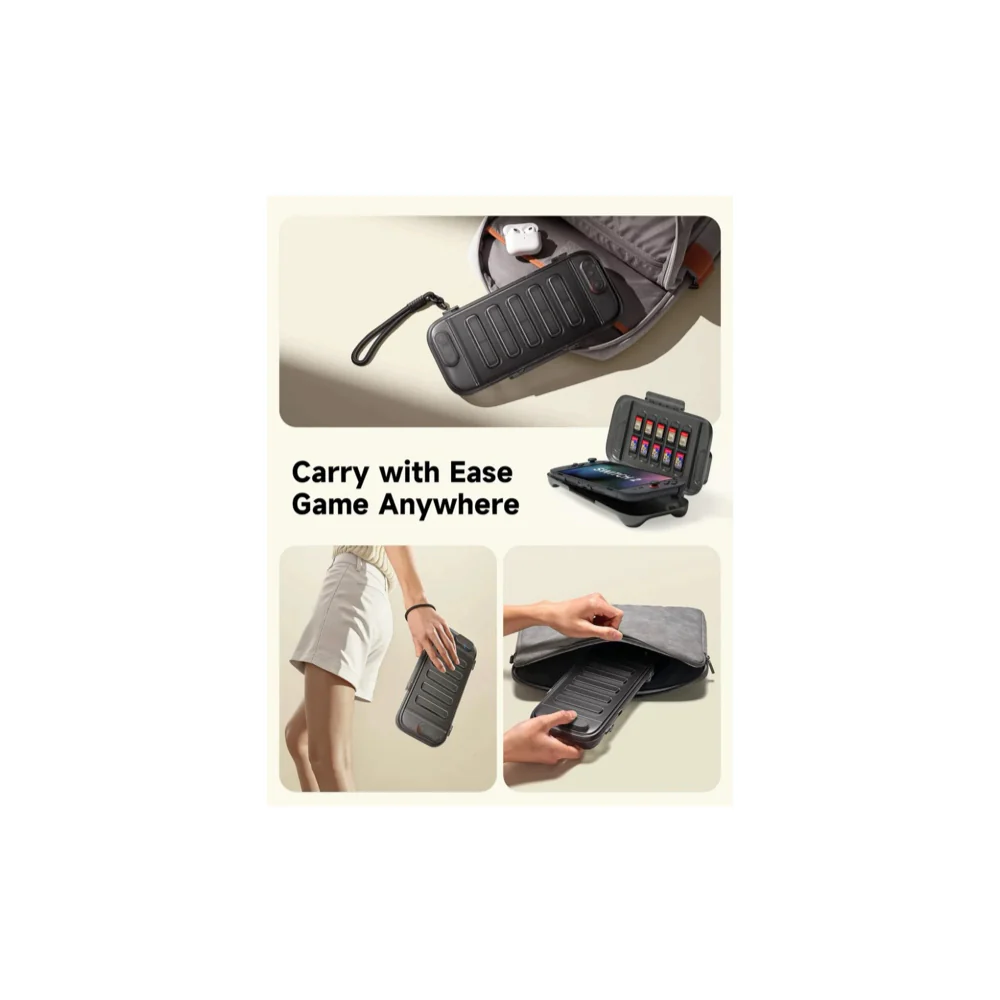Jsaux Shock-Absorbent Storage Case for Switch 2 (Clear Black) - Image 4