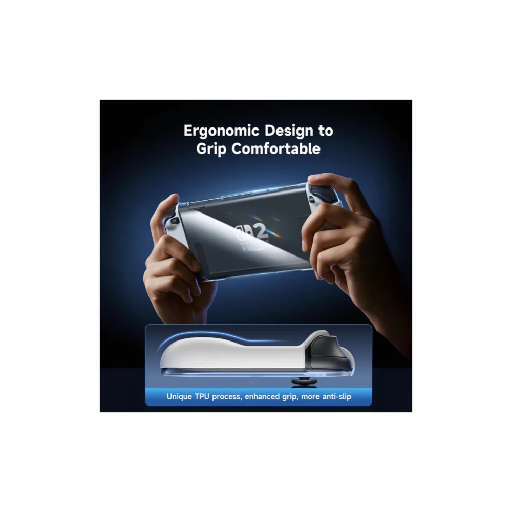 Jsaux Switch2 Ergonomic Controller Full-Cover Case Set (Crystal) - Image 3
