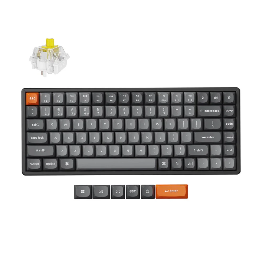 Keychron K2 Max ANSI 75% layout 81 Key Full Assembled Banana Switch RGB Backlight Hot-Swap Keychron Super Banana Wireless / Wired / 2.4GHz Normal Profile QMK Custom Keyboard - Image 2