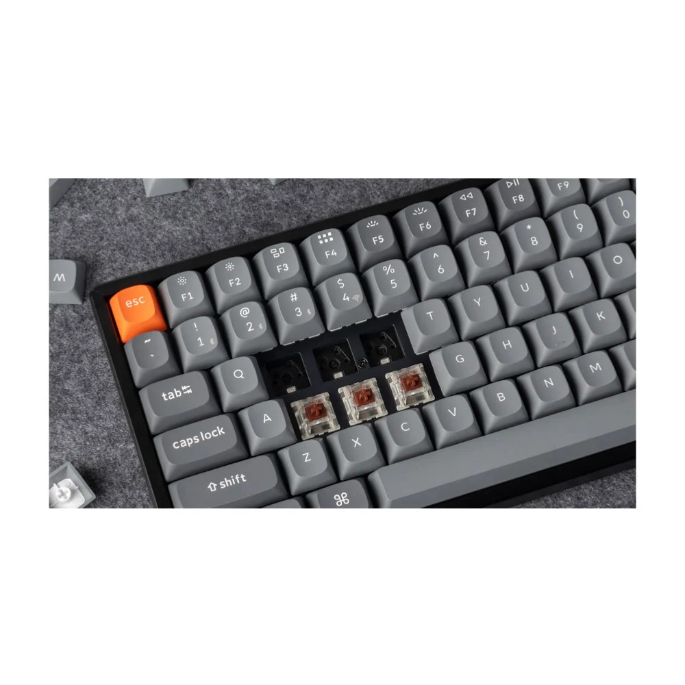 Keychron K2 Max ANSI 75% layout 81 Key Full Assembled Banana Switch RGB Backlight Hot-Swap Keychron Super Banana Wireless / Wired / 2.4GHz Normal Profile QMK Custom Keyboard - Image 6