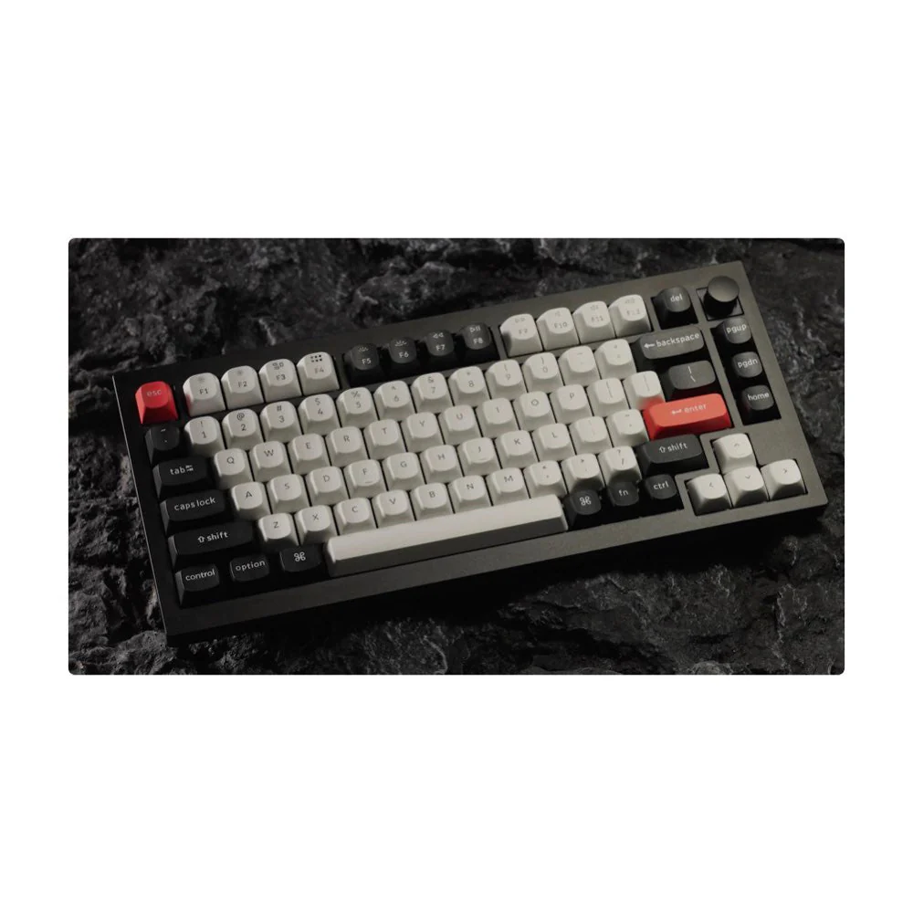 Keychron Q1 HE ANSI 75% layout 82 Key Carbon Black Full Assembled Knob Purple RGB Hot-Swap BT/2.4GHz/Wired Hall effect keyboard - Image 4