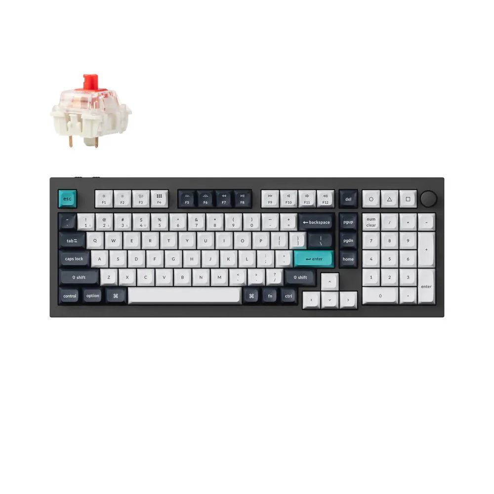 Keychron Q5 Max ANSI 96% layout 102 Key Carbon Black Full Assembled Knob Red Switch RGB Hot-Swap BT/2.4GHz/Wired Normal Profile QMK Custom Keyboard - Image 2