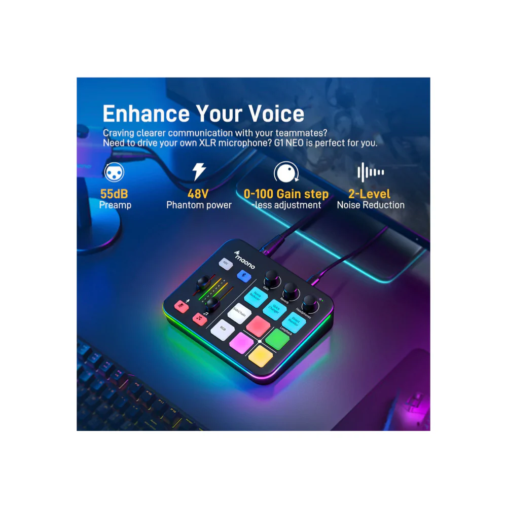 MAONO Maonocaster G1 NEO Audio Mixer MAO-G1NEO(BLK) - Image 7