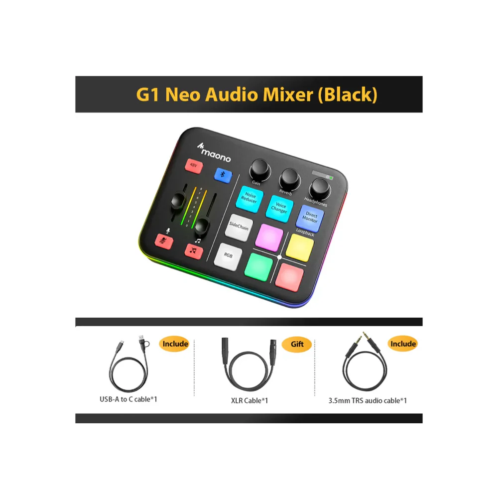 MAONO Maonocaster G1 NEO Audio Mixer MAO-G1NEO(BLK) - Image 8