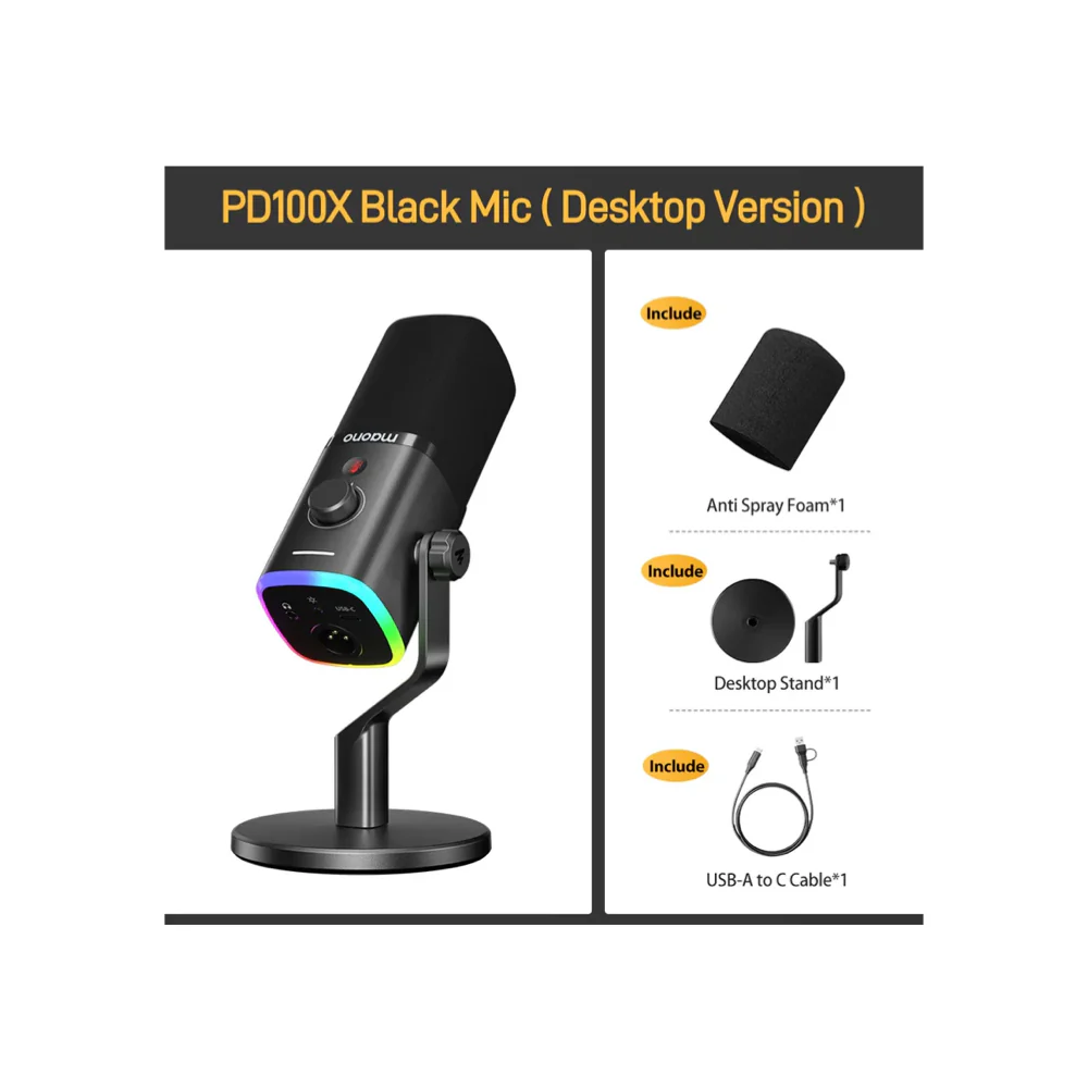 MAONO PD100X USB/XLR Dynamic Microphone MAO-PD100X(BLK) - Image 8