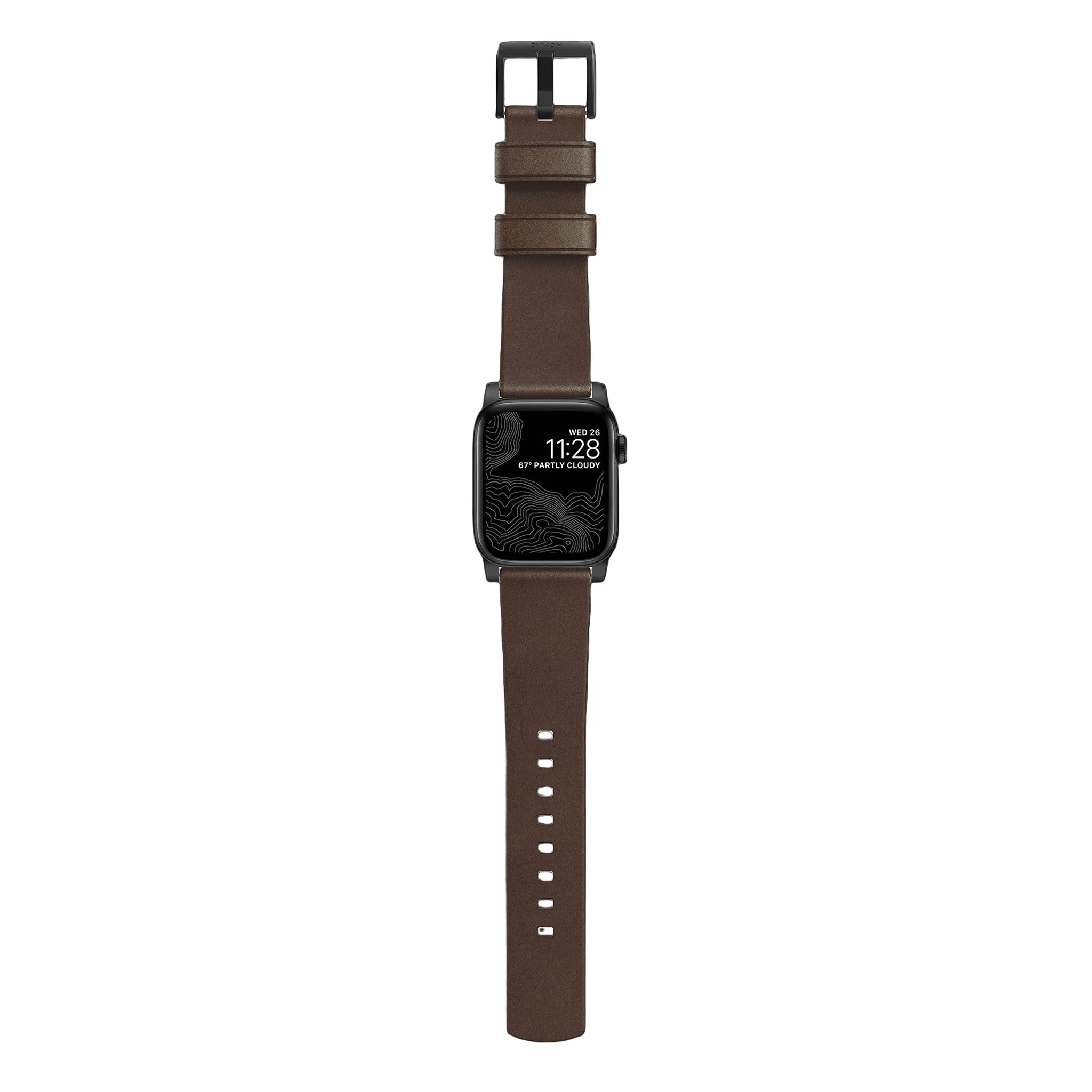 Nomad Modern Leather Strap for Apple Watch 45/44/42mm (Series SE/7/6/5/4/3/2) - Image 6