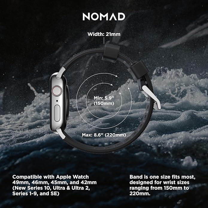 Nomad Rugged Strap for Apple Watch 45/44/42mm (Series SE/7/6/5/4/3/2) - Image 6