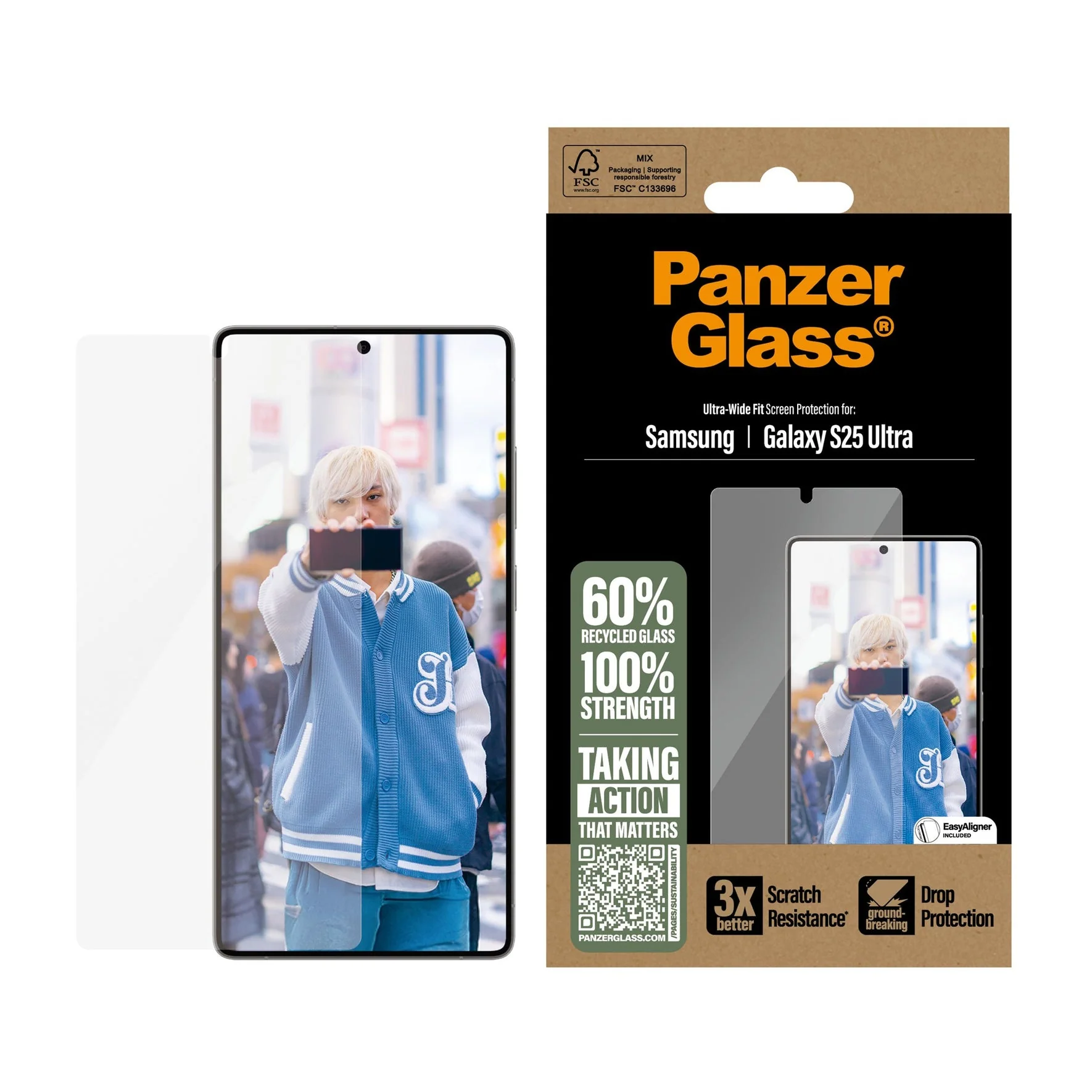 PanzerGlassÂź Screen Protector Samsung S 2025 Ultra | Ultra-Wide Fit - Image 2