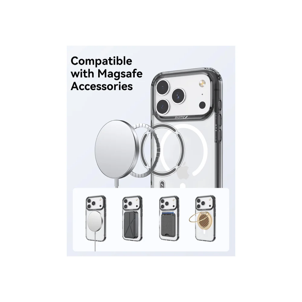 Raptic Air Clear Magsafe for iPhone 17 Pro - Black - Image 6