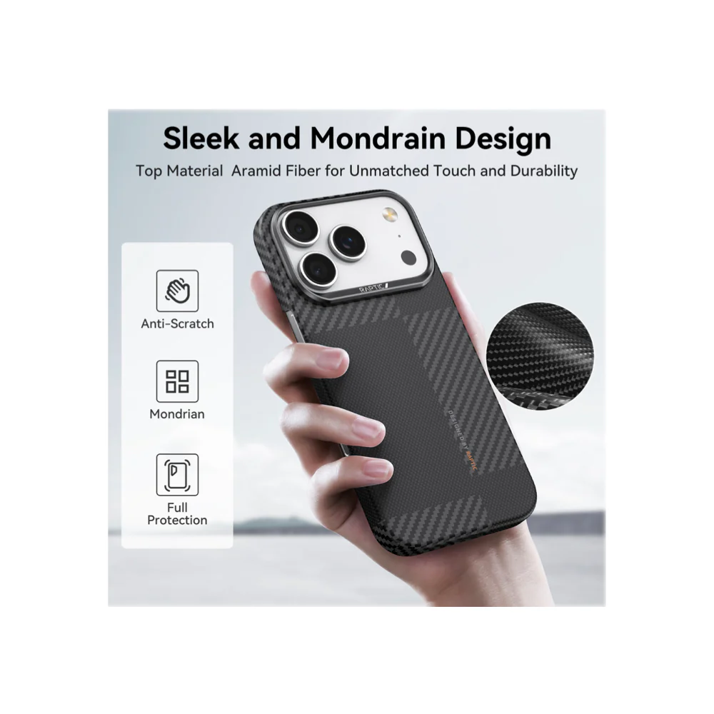 Raptic Aramid Fiber Geotik Magsafe Case for iPhone 17 Pro Max - Mondrian - Image 2