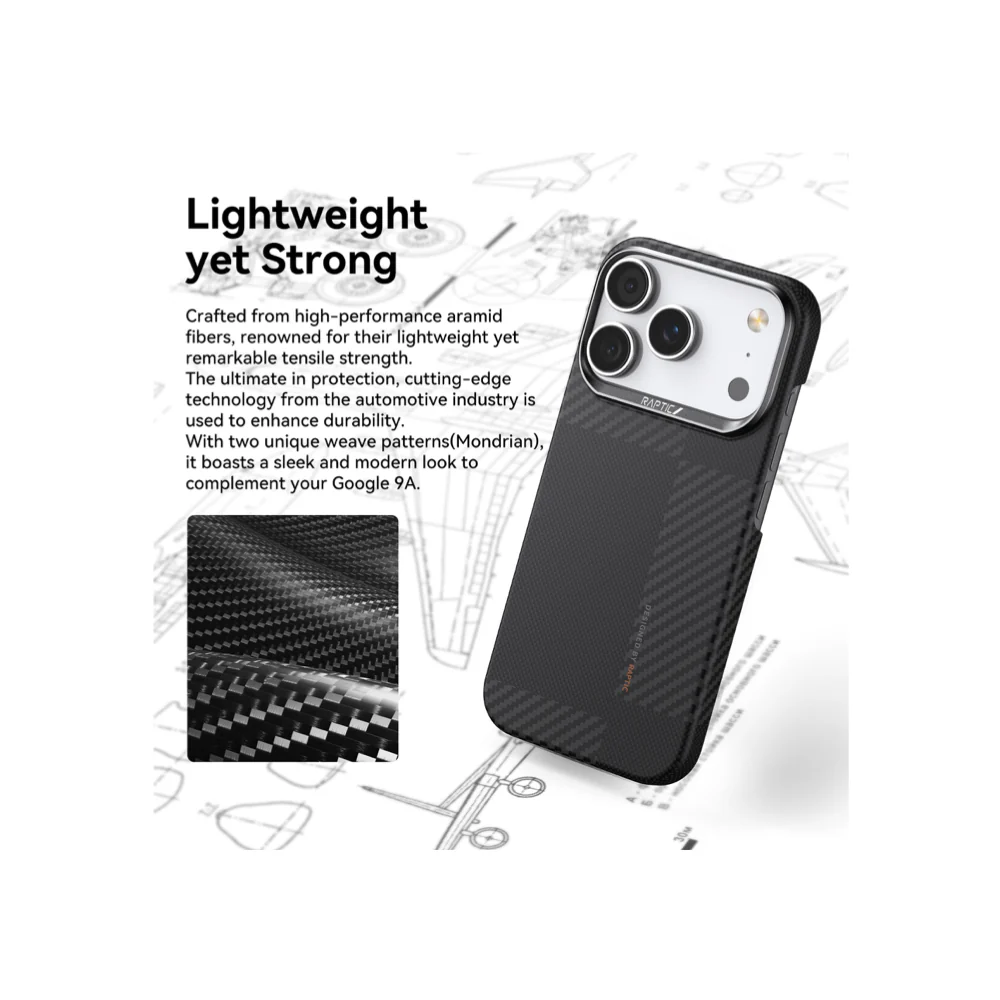Raptic Aramid Fiber Geotik Magsafe Case for iPhone 17 Pro Max - Mondrian - Image 3