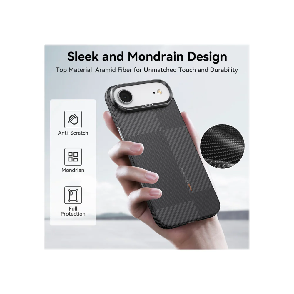 Raptic Aramid Fiber Geotik Magsafe Case for iPhone Air - Mondrian - Image 2
