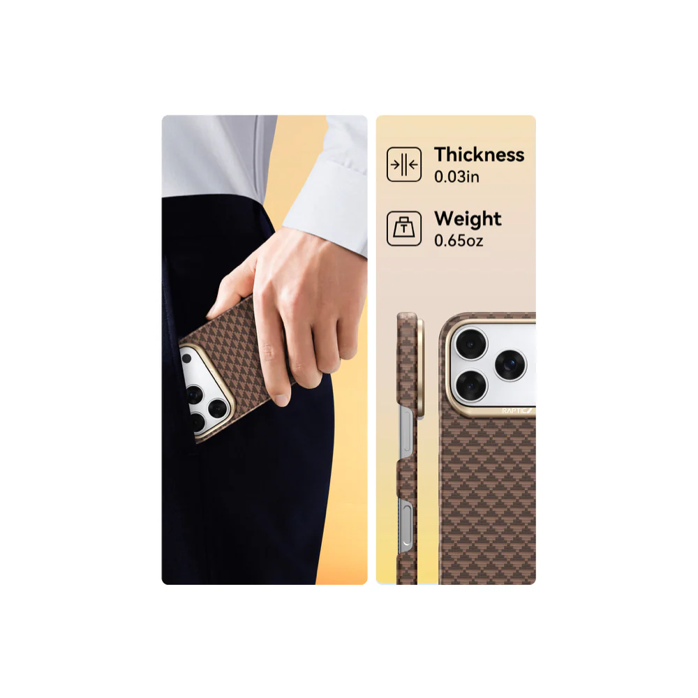 Raptic Aramid Fiber Skin-Origin Magsafe Case for iPhone 17 Pro - Image 11