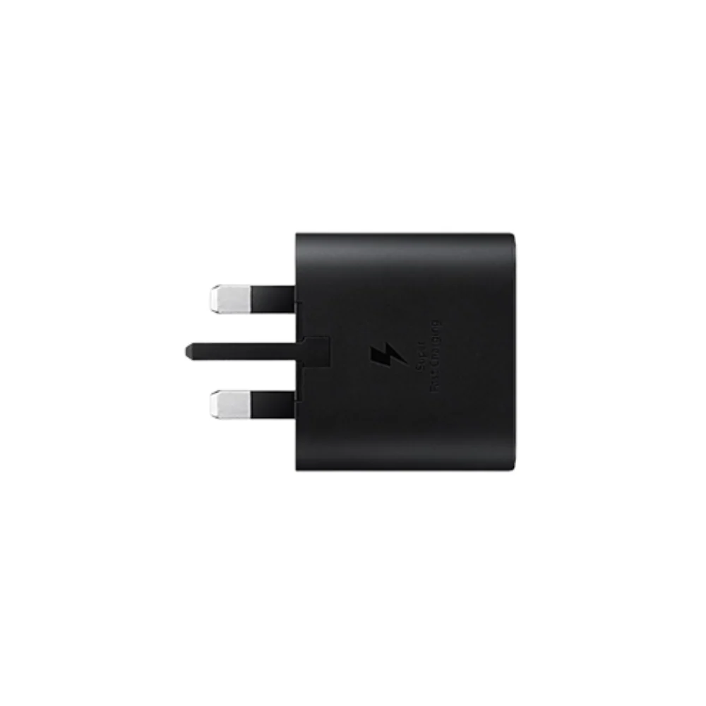 Samsung 25W Power Adapter (USB-C) WO Cable - Black - Image 2