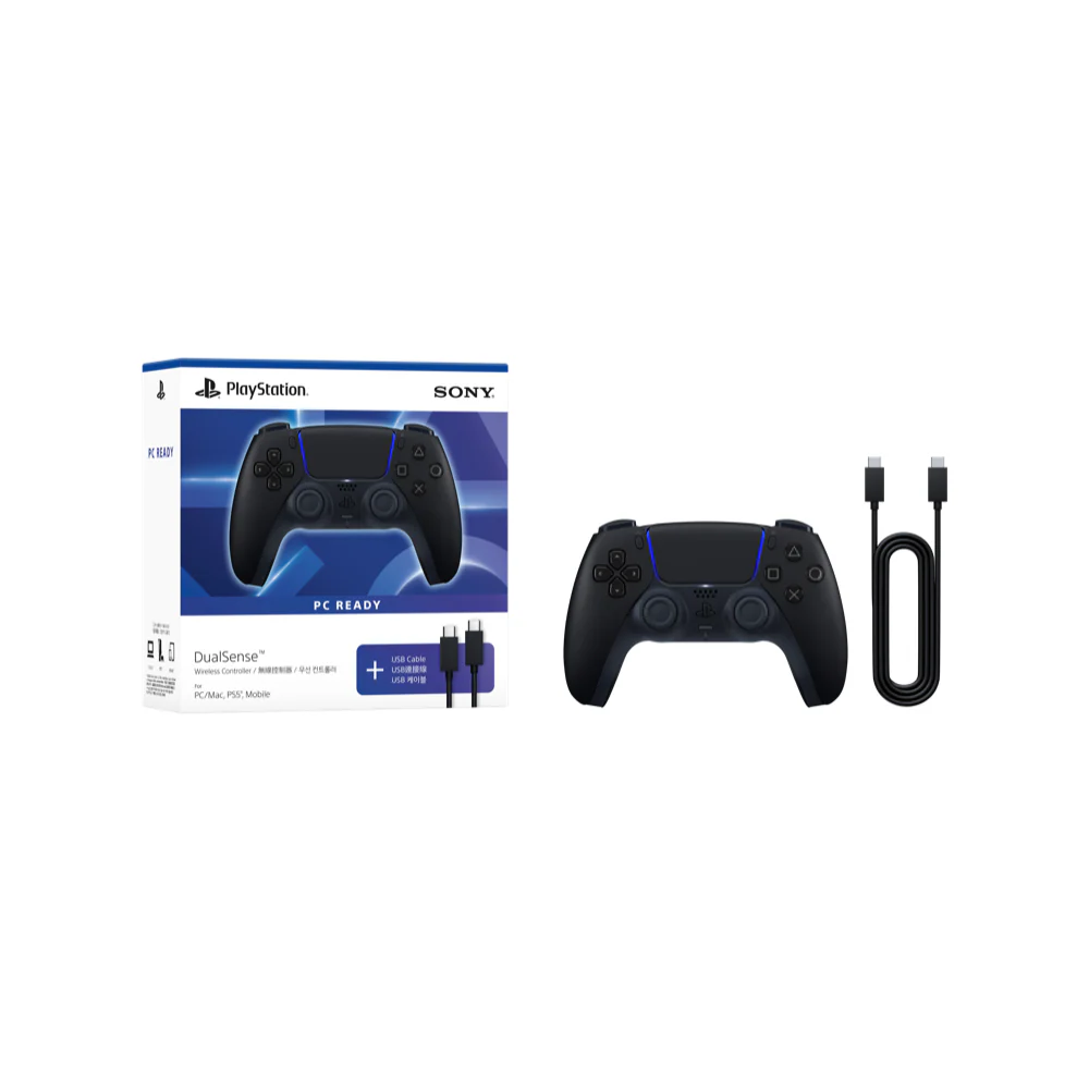 Sony DualSense® Wireless Controller – Midnight Black + USB Cable for PC (ASIA-00500) - Image 5