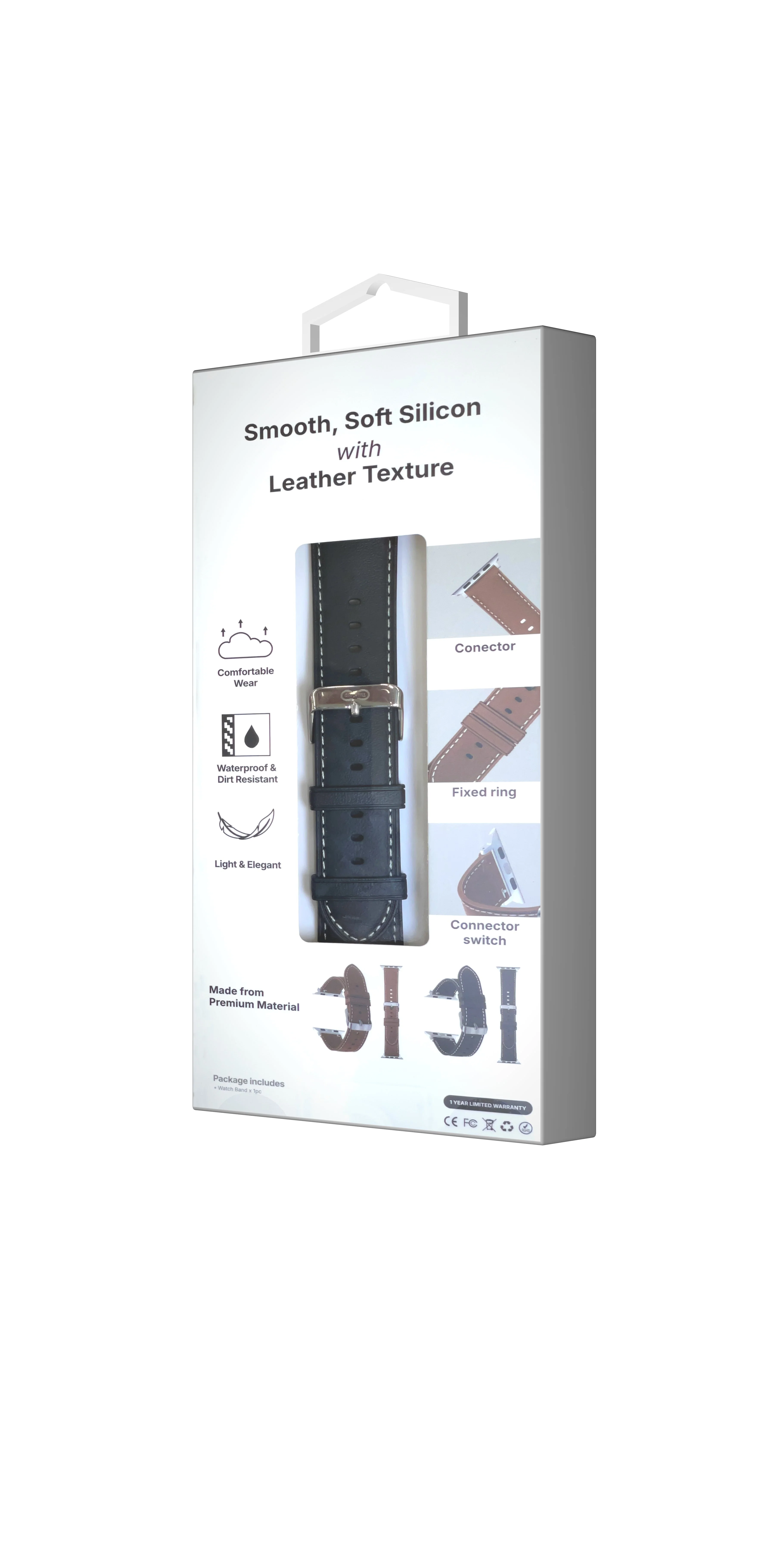 TimeLoop Apple Watch Classic Strap 49mm/45mm/44mm/42mm (Black) - Image 2