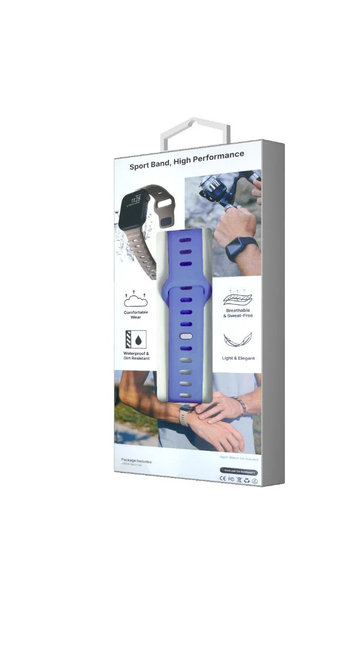TimeLoop Apple Watch Sport Band 49mm/45mm/44mm/42mm (Blue) - Image 2