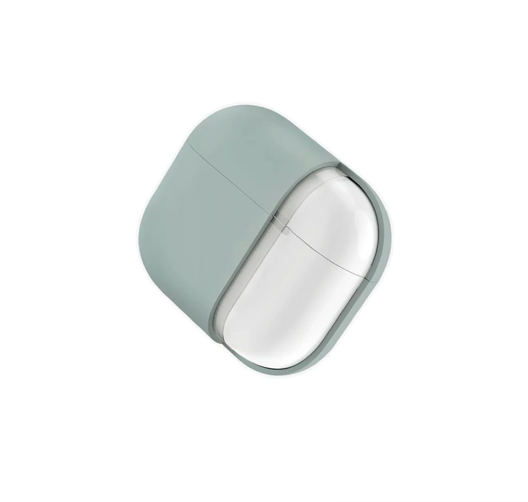 Uniq Lino Hybrid Liquid Silicon AirPods 4th Gen (2024) Case - Iceplant Green - Image 3