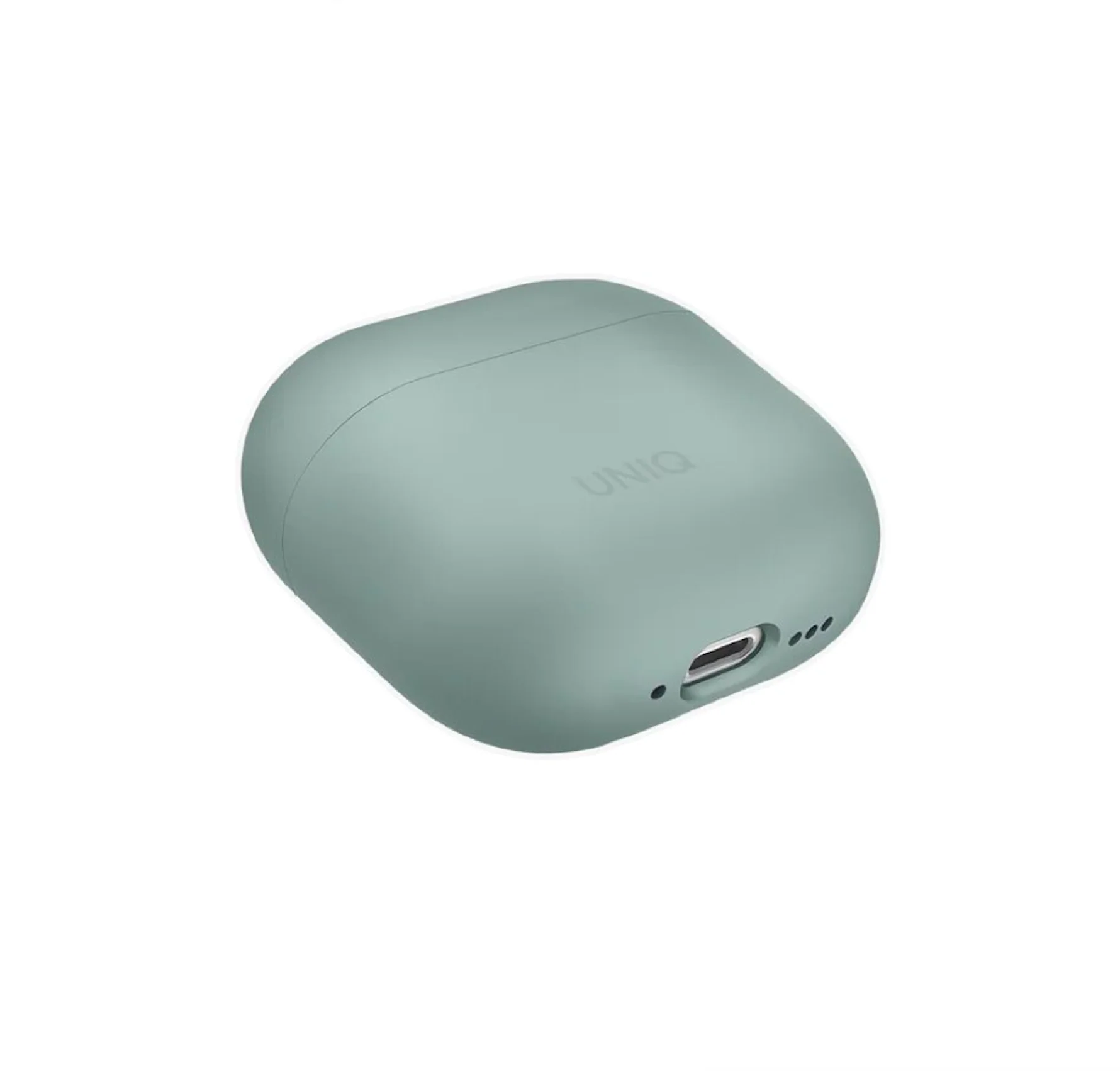 Uniq Lino Hybrid Liquid Silicon AirPods 4th Gen (2024) Case - Iceplant Green - Image 4