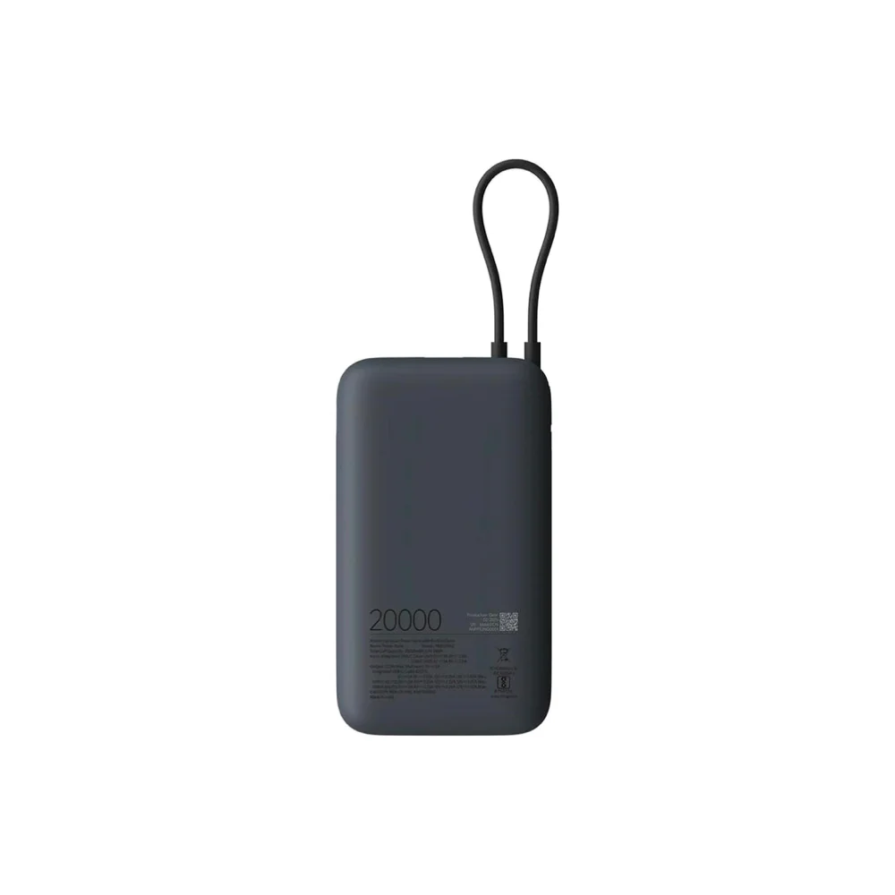 Xiaomi Power Bank 20000mAh (Integrated Cable) - Dark Gray (61856) - Image 3