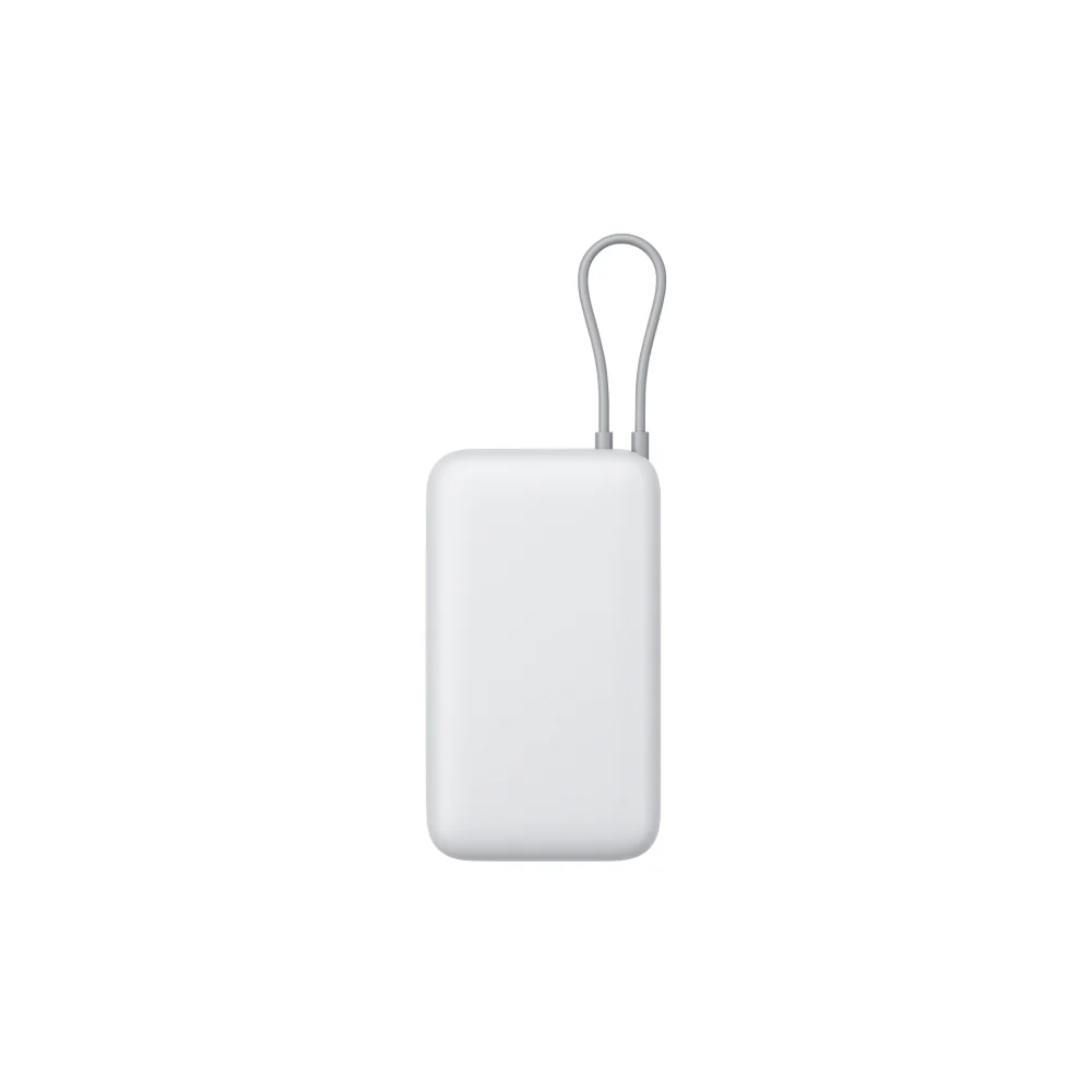 Xiaomi Power Bank 20000mAh (Integrated Cable) - Light Gray (61827) - Image 2